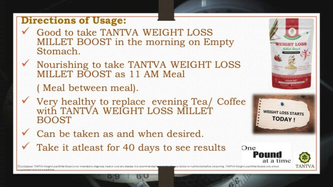 TANTVA Weight loss Millet Boost - 180grm - Image 2